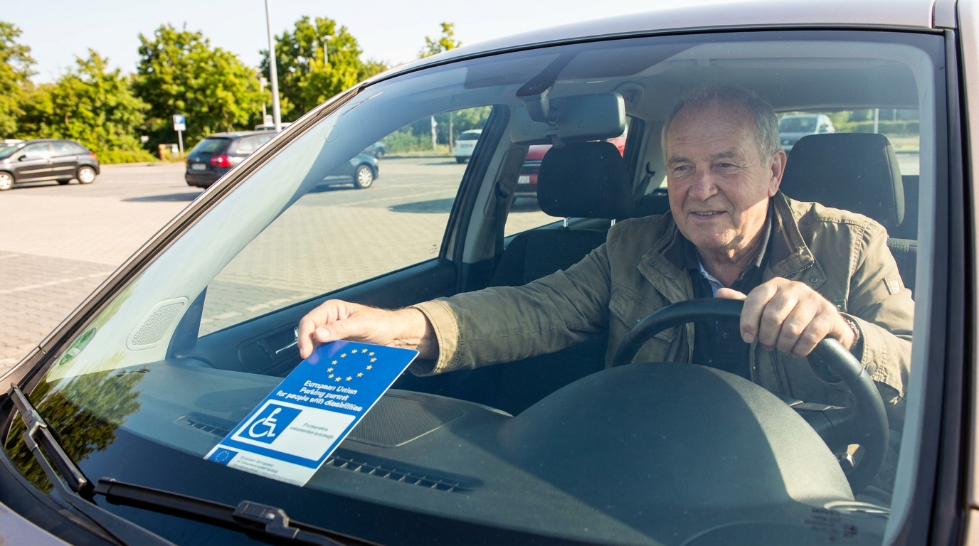 Symbolbild zu „Blauer Parkausweis Vorteile: So parken Sie als Rentner bundesweit kostenlos" — KI-generiert.