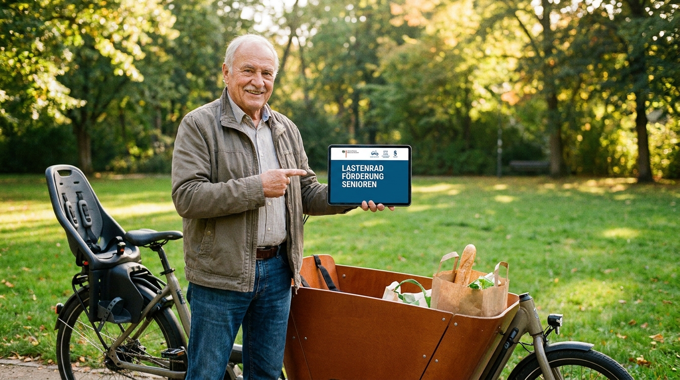 Symbolbild zu „Lastenrad Förderung Senioren: So sparen Sie bis zu 1.000 Euro beim Kauf" — KI-generiert.