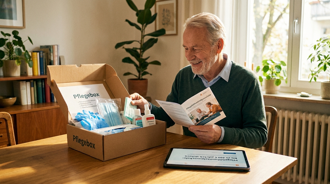 Symbolbild zu „Pflegehilfsmittelpauschale: So sichern Sie sich 40 Euro monatlich" — KI-generiert.