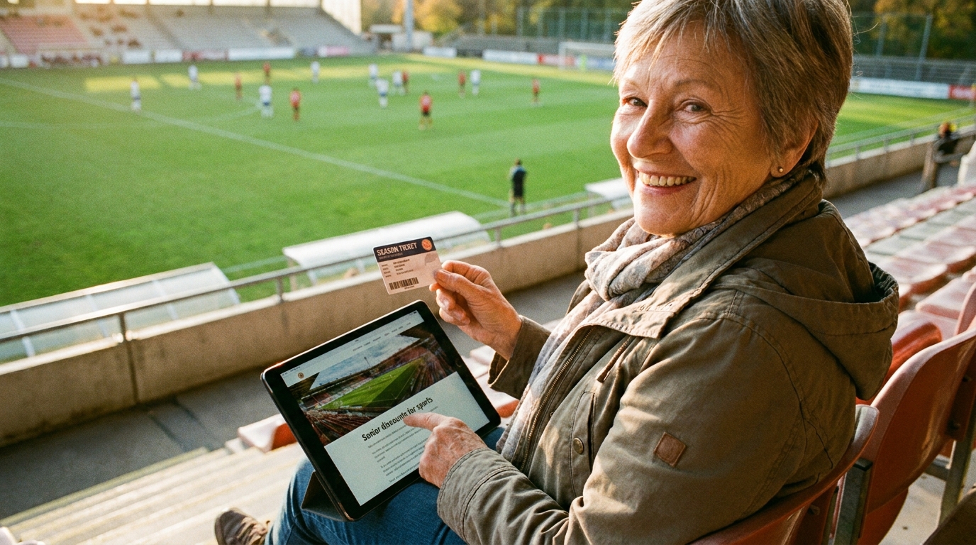 Symbolbild zu „Stadionrabatt für Senioren: So sichern Sie sich ermäßigte Dauerkarten" — KI-generiert.